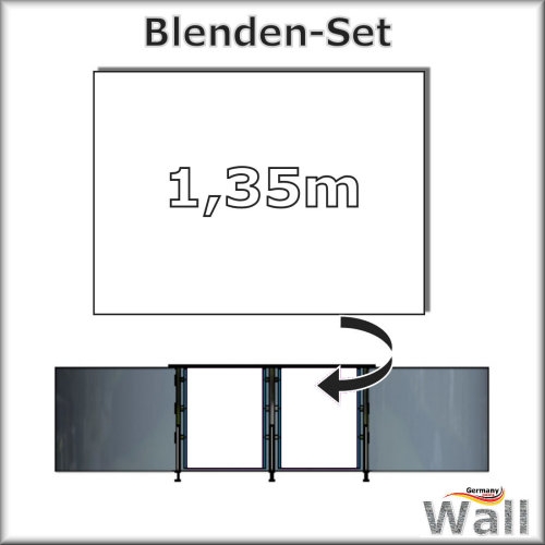 Germany-Pools Wall Blende C Tiefe 1,35 m Edition Alpha Weiß