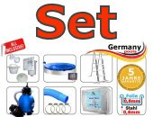 Edelstahl Schwimmbecken Set