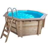 Pool Holz 4,40 x 1,33 m Holzpool Holzbecken Pool rund Set