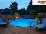 Ovalpool Elfenbein 630 x 360 x 125 cm