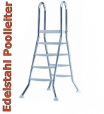 Achtformbecken aus Edelstahl 4,7 x 3,0 x 1,25 m Komplettset