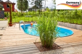 Pool oval 7,4 x 3,5 x 1,2 m Komplettset