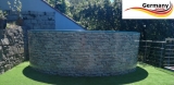 Gartenpool 600 x 120 cm Poolset Stone Pool Steinoptik