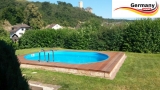 Edelstahl Pool 8,0 x 4,0 x 1,25 m oval Komplettset
