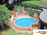 Stahl-Pool 600 x 125 cm Komplettset Anthrazit