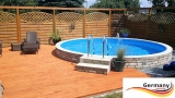 Aluwand Schwimmbad 5,50 x 1,50 m Aluminium Rundpool